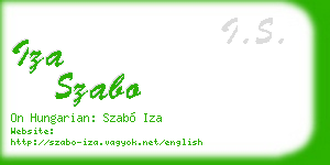 iza szabo business card